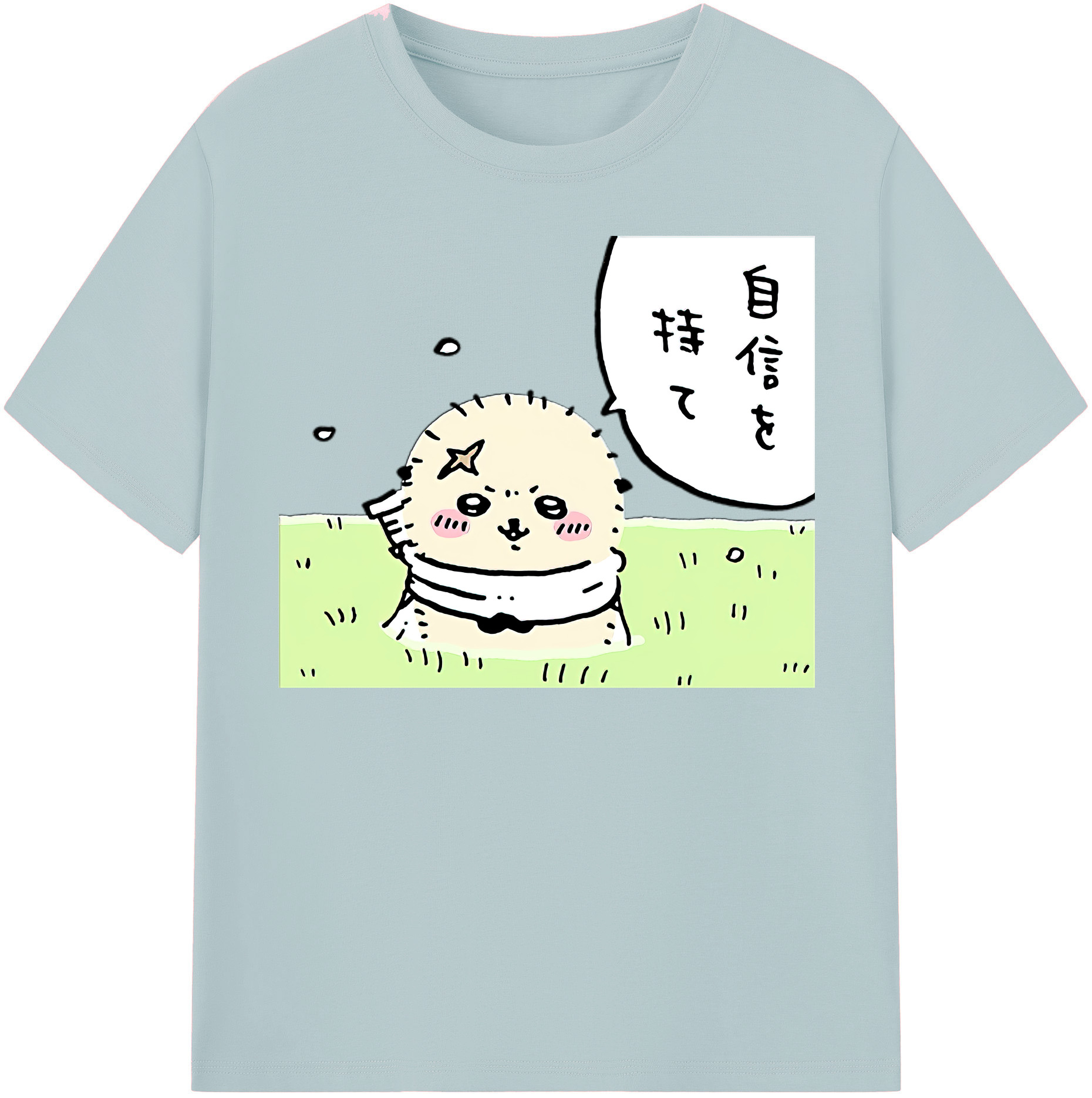 （画像用） ちいかわ ラッコ Chii-kawa Sea otter 綿100％半袖Tシャツ（フロントプリント）